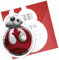 uitnodigingen Star Wars 18 x 16 cm papier rood 12-delig
