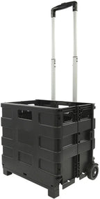 Proplus Bagagetrolley met inklapbare krat 40 liter 25 kg zwart