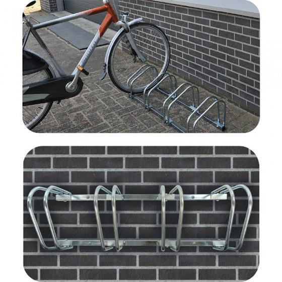Superior proplus fietsenrek voor 4 fietsen muur of grond staal