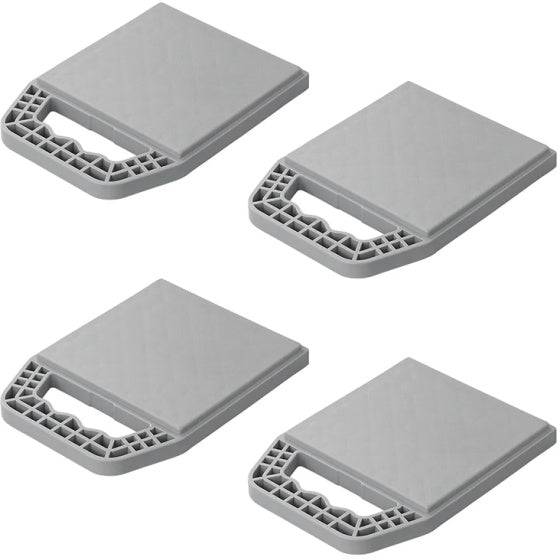 Proplus Onderlegplaten met handvat lichtgrijs 4 stuks