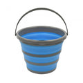 opvouwbare emmer siliconen/kunststof 10 liter blauw