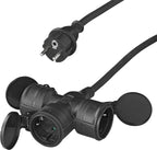 Proplus Verlengkabel Schuko 3-voudig 25 meter 3x1,5mm² zwart