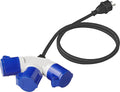 Proplus Verloopkabel Schuko CEE 3-voudig 150 cm 3x2,5mm² blauw