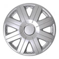 wieldoppen Cosmos 14 inch zilver set van 4