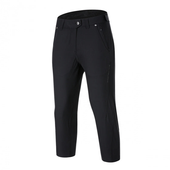 fietsbroek 7/8 P-Valley dames polyester zwart mt 48