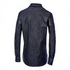 blouse P-Aight Trecton spijkerstof blauw maat XS