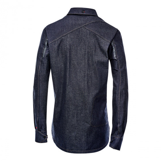 blouse P-Aight Trecton spijkerstof blauw maat XXL
