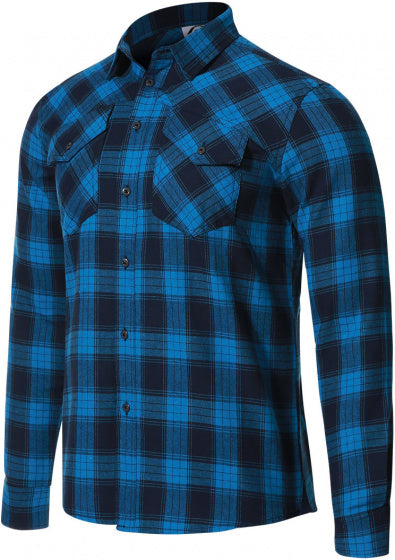 P-Rockabilly blouse heren blauw/zwart maat L