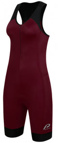 fietsbroek P-Bella dames polyamide bordeaux maat 36