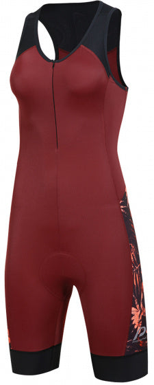 fietsbroek P-Bella Flower dames polyamide rood mt 36