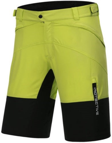fietsbroek P-bounce heren polyester lime/zwart maat 2XL