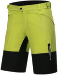 fietsbroek P-bounce heren polyester lime/zwart maat L