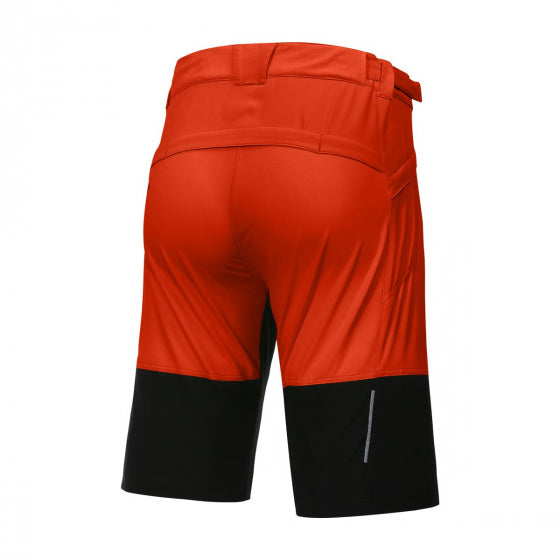 fietsbroek P-bounce heren polyester rood/zwart maat 2XL