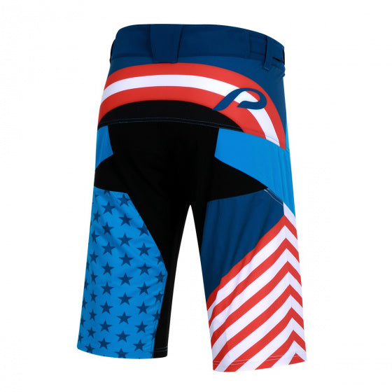 fietsbroek P-Meteor heren polyester/elastaan blauw maat 4XL