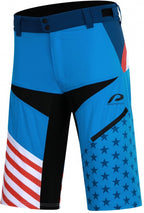 fietsbroek P-Meteor heren polyester/elastaan blauw maat 2XL
