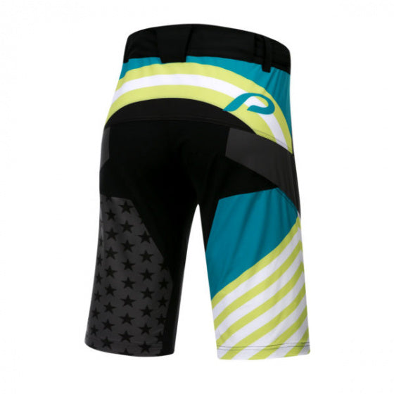 fietsbroek P-Meteor heren polyester/elastaan grijs maat M