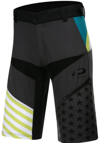 fietsbroek P-Meteor heren polyester/elastaan grijs maat 2XL