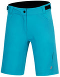 fietsbroek P-Valley dames polyester aqua maat 38