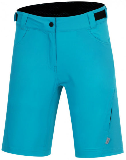 fietsbroek P-Valley dames polyester aqua maat 38