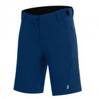 fietsbroek P-Valley dames polyester donkerblauw mt 44