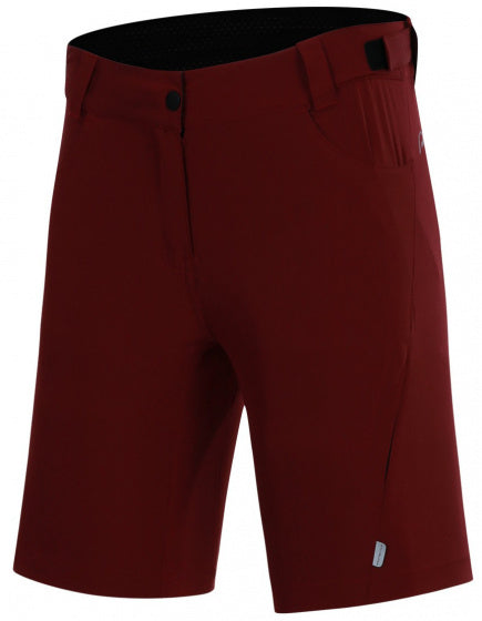 fietsbroek P-Valley dames polyester rood maat 46