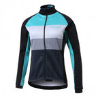fietsjack dames polyester zwart/blauw maat 42