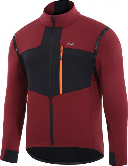 fietsjack P-Fix Me softshell dames donkerrood maat 3XL
