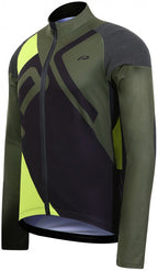 fietsjack P-Stain heren polyester zwart/groen mt 4XL