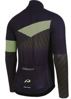 fietsjack P-straight heren polyester navy/geel maat S
