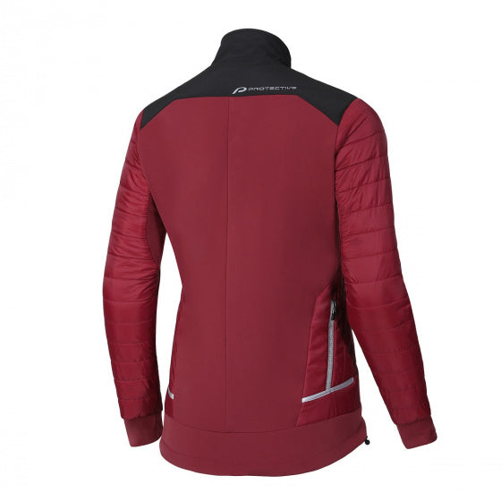 fietsjas P-Attitude dames polyester donkerrood maat 36