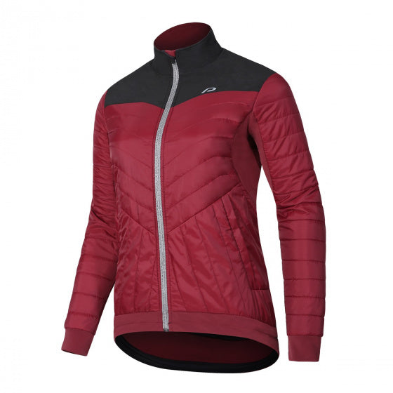 fietsjas P-Attitude dames polyester donkerrood maat 38