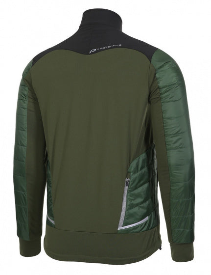 fietsjas P-Attitude heren polyester donkergroen maat S