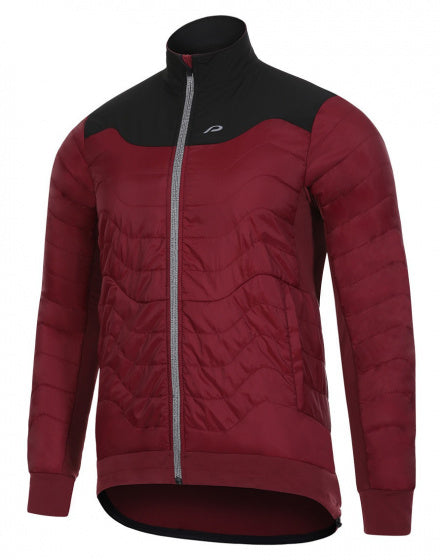 fietsjas P-Attitude heren polyester donkerrood maat M