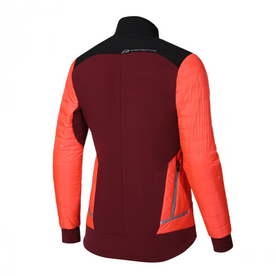 fietsjas P-Attitude dames polyester koraalrood maat 46