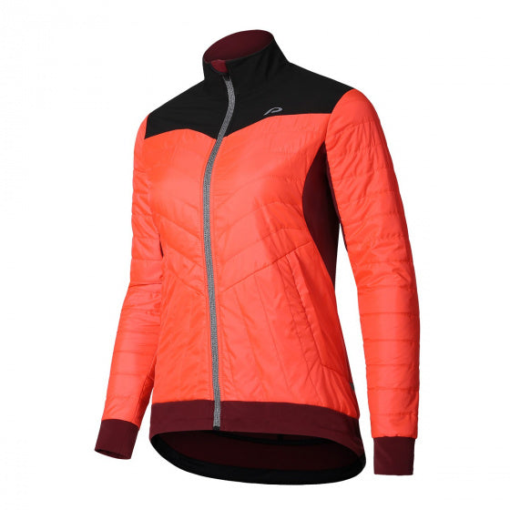 fietsjas P-Attitude dames polyester koraalrood maat 48