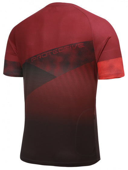 fietsshirt Dust heren polyester donkerrood maat 3XL