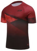 fietsshirt Dust heren polyester donkerrood maat XL