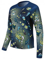 fietsshirt P-Bang dames polyester donkerblauw maat 42