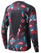 fietsshirt P-Bang dames polyester zwart/rood maat 40