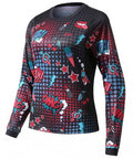 fietsshirt P-Bang dames polyester zwart/rood maat 36