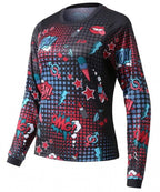 fietsshirt P-Bang dames polyester zwart/rood maat 40
