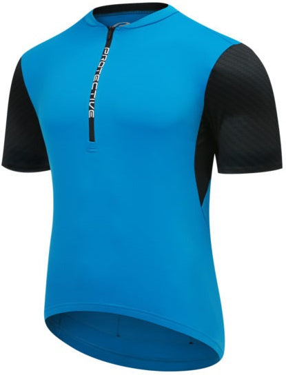 fietsshirt P-Move heren polyester blauw/zwart maat 5XL