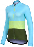 fietsshirt P-Ride Day dames polyester blauw/groen mt 42