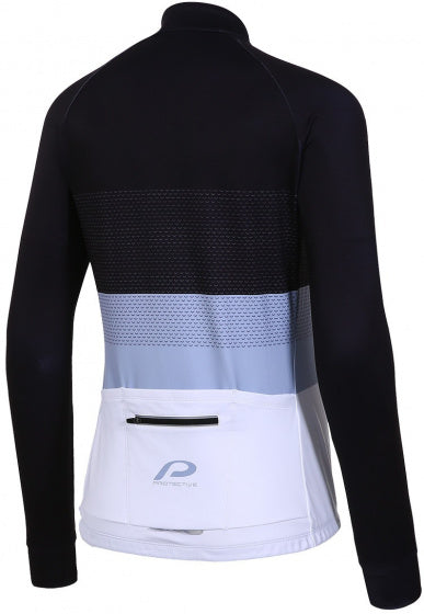 fietsshirt P-Ride Day dames polyester zwart/wit mt 44