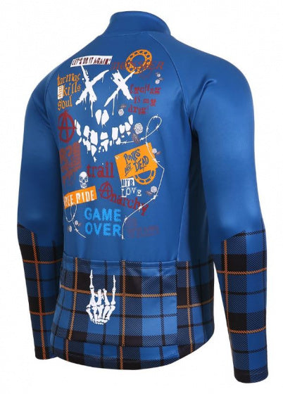 fietsshirt P-Rude heren polyester blauw maat S