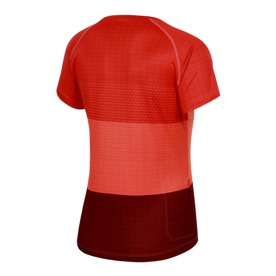 fietsshirt P-Shade dames polyester koraalrood maat 36
