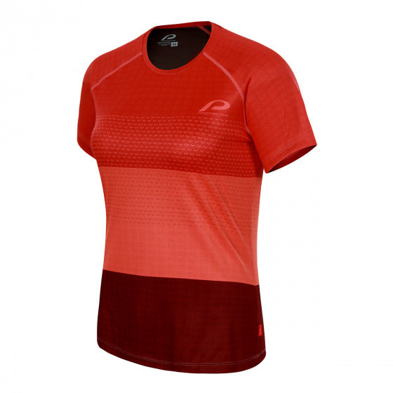 fietsshirt P-Shade dames polyester koraalrood maat 38