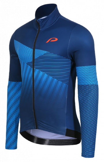 fietsshirt P-Straight heren polyester blauw mt 5XL