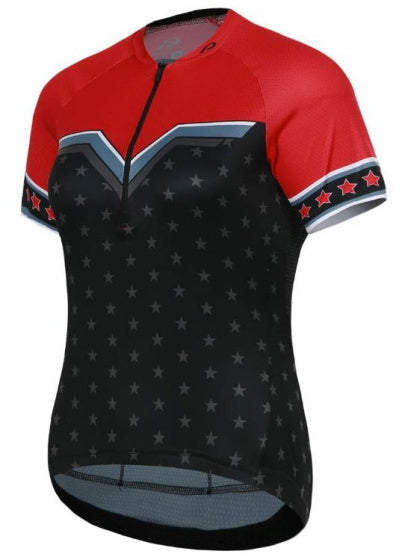 fietsshirt P-Sweet Jane dames polyester zwart maat 42