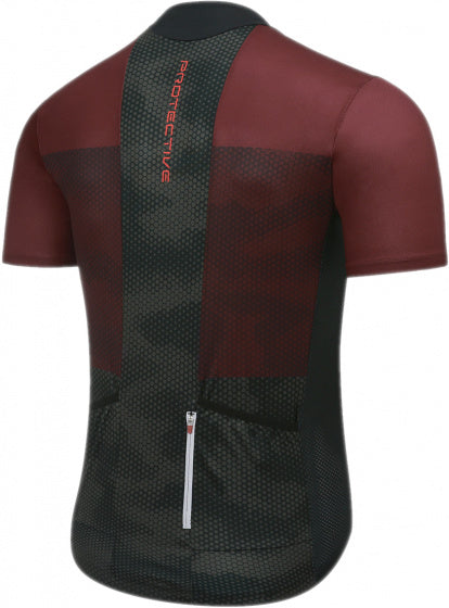 fietsshirt P-Transform heren polyester bordeaux mt 2XL
